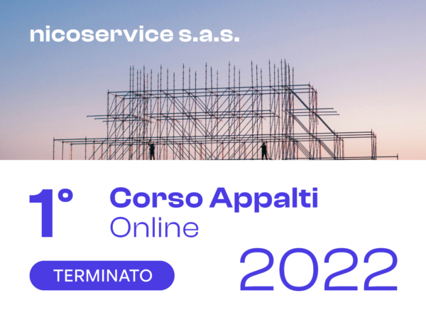 1° Corso Appalti online – Anno 2022